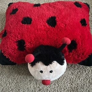 Red and Black Ladybug Stuffed Animal Pillow